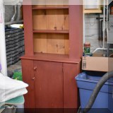 F36. Painted pine stepback cupboard. 